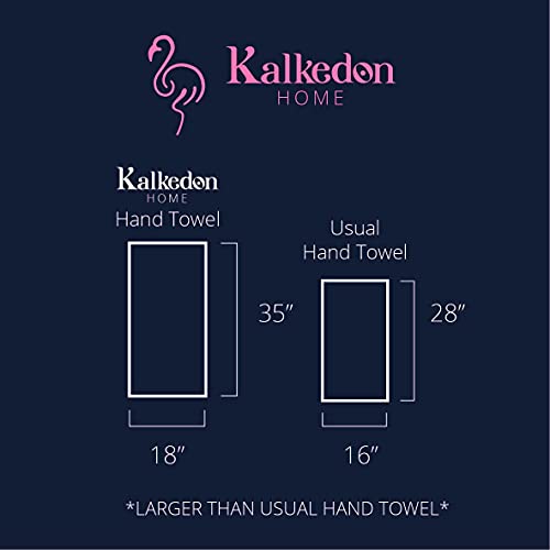 Organic Turkish Cotton Hand Towels for Bathroom | Oversized - 17 x 35 Inches | Large Soft Plush Fluffy Highly Absorbent Towels for Kitchen, Hand and Face (Black, Hand Towel)