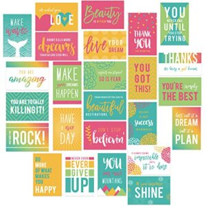 canopy street motivational quote postcards / 25 inspirational postcards / 4" x 6" encouraging note cards/uplifting bright card designs/made in the usa