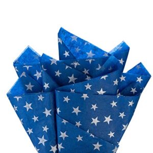 tissue paper silver star navy blue gift wrapping paper for diy crafts,pack bags - 50 sheets