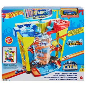 Hot Wheels Mattel Stunt & Splash Car Wash Playset