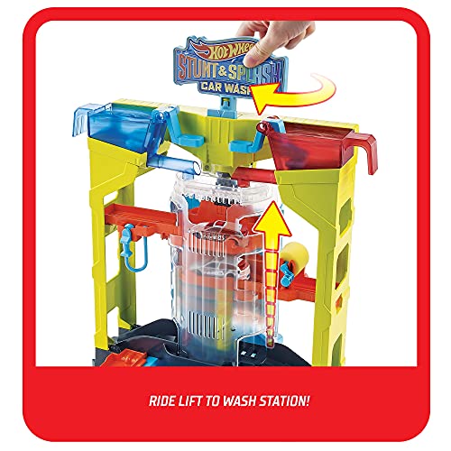 Hot Wheels Mattel Stunt & Splash Car Wash Playset