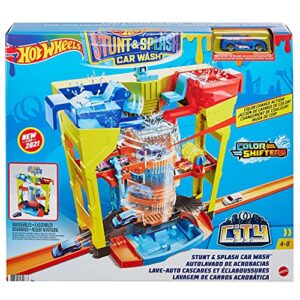 Hot Wheels Mattel Stunt & Splash Car Wash Playset