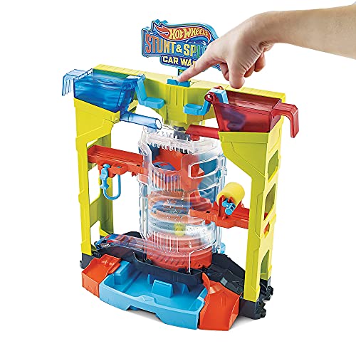 Hot Wheels Mattel Stunt & Splash Car Wash Playset