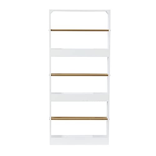 Deco 79 Glam Wood Rectangle Wall Shelf, 16" x 4" x 36", White