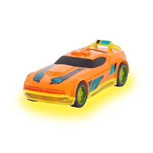 Hot Wheels Glow Riders 3-Pack Set, Red Teal and Yellow Toy Cars with Lights and Sounds, Amazon Exclusive, by Just Play