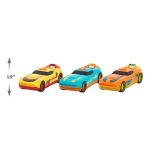 Hot Wheels Glow Riders 3-Pack Set, Red Teal and Yellow Toy Cars with Lights and Sounds, Amazon Exclusive, by Just Play