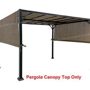 ALISUN Universal Pergola Canopy Top for 8-ft x 10-ft Pergola Structure - Brown (Canopy Fabric Top Only, Size: 196-inch x 88-inch) (Polyethylene (PE), Brown)