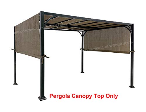 ALISUN Universal Pergola Canopy Top for 8-ft x 10-ft Pergola Structure - Brown (Canopy Fabric Top Only, Size: 196-inch x 88-inch) (Polyethylene (PE), Brown)