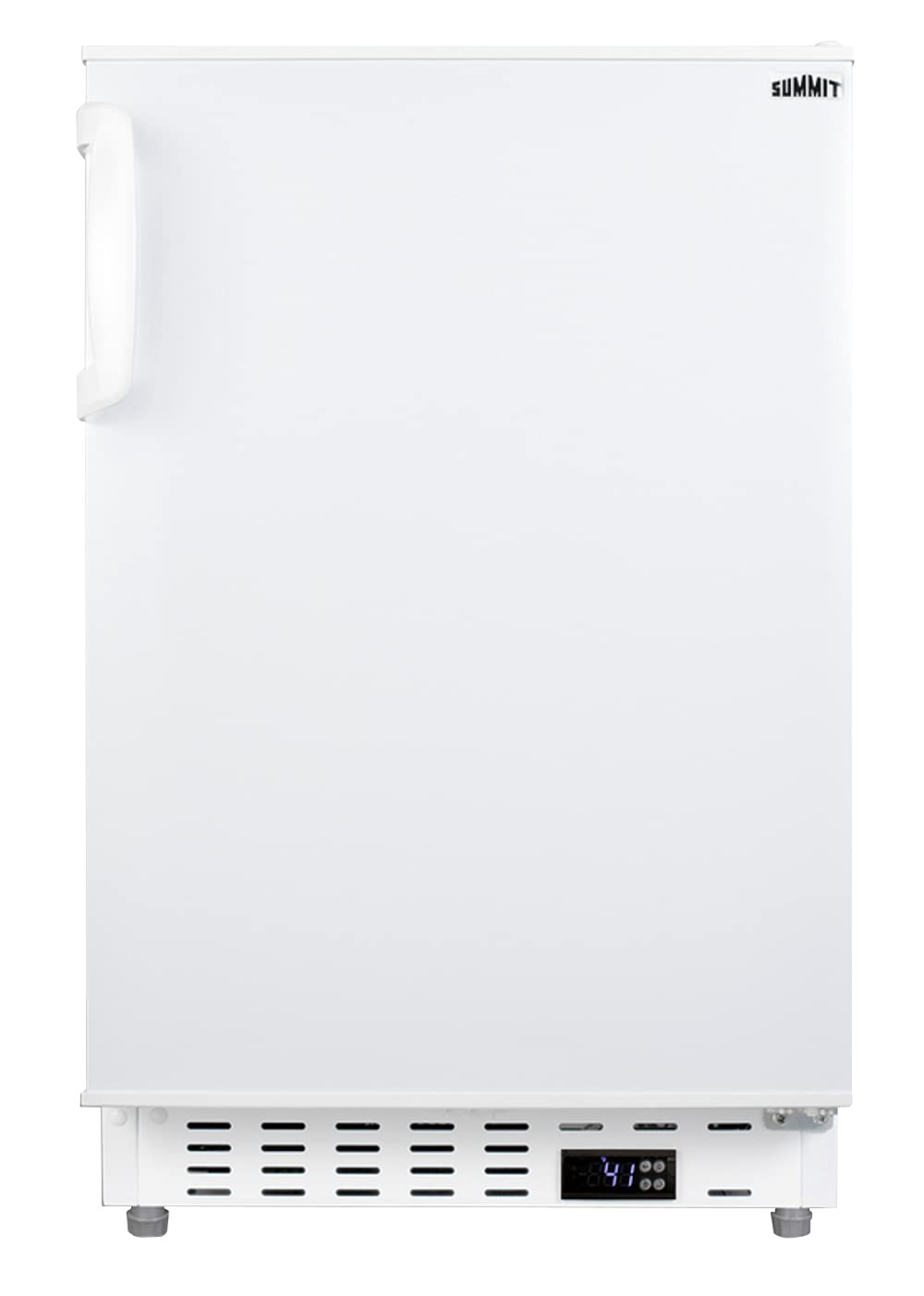 Summit Appliance ALR46W Built-in Undercounter ADA Compliant Residential All-Refrigerator in White with Door Storage, Adjustable Thermostat, Open Door Alarm, Sealed Back and Auto Defrost