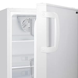 Summit Appliance ALR46W Built-in Undercounter ADA Compliant Residential All-Refrigerator in White with Door Storage, Adjustable Thermostat, Open Door Alarm, Sealed Back and Auto Defrost