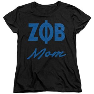 zeta phi beta sorority official mom women's t shirt, black, x-large
