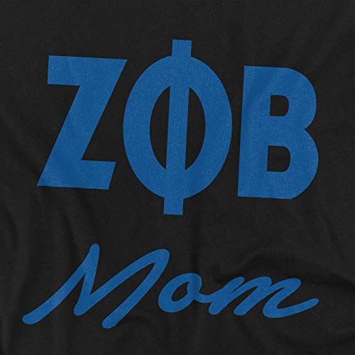 Zeta Phi Beta Sorority Official Mom Women's T Shirt, Black, X-Large