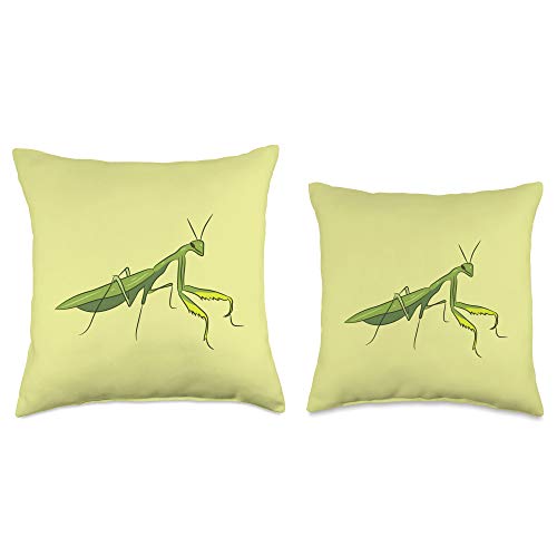 Cute Praying Mantis Tees And Gifts Insect Grasshopper Praying Mantis Throw Pillow, 16x16, Multicolor