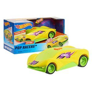 hot wheels hot wheels pop racers - exotique vehicle light sound, ages 3 up, by just play