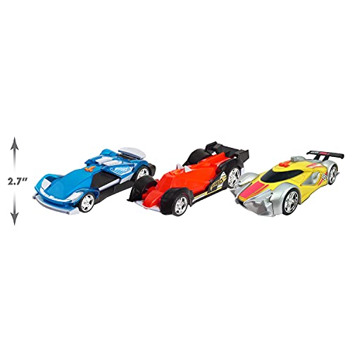 Hot Wheels Color Crashers Hi-Tech Missile, Motorized Toy Car with Lights & Sounds, Red, by Just Play