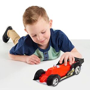 Hot Wheels Color Crashers Hi-Tech Missile, Motorized Toy Car with Lights & Sounds, Red, by Just Play