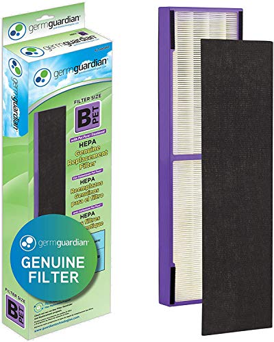 Germ Guardian FLT4850PT True HEPA Genuine Air Purifier Replacement Filter with Germ Guardian FLT5250PT True HEPA Genuine Air Purifier Replacement Filter