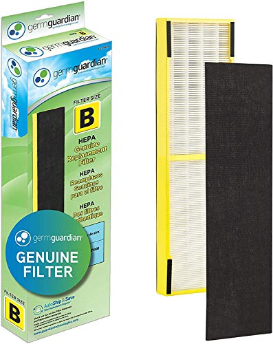 Germ Guardian FLT4850PT True HEPA Genuine Air Purifier Replacement Filter with Germ Guardian FLT4825 HEPA GENUINE Air Purifier Replacement Filter