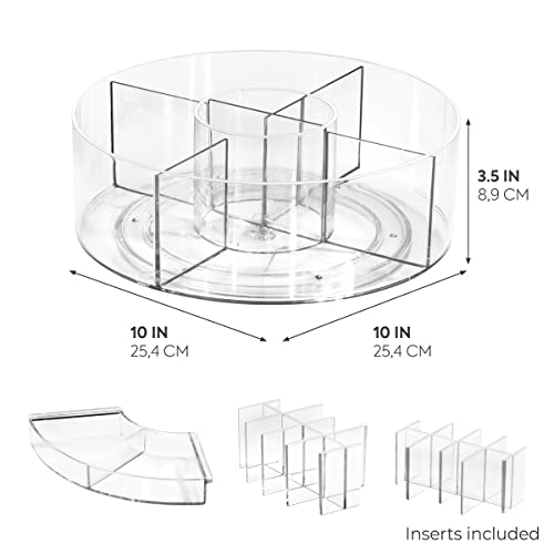 iDesign The Sarah Tanno Collection Lazy Susan Spinning Cosmetic Organizer, Clear 7.7" x 7.7"