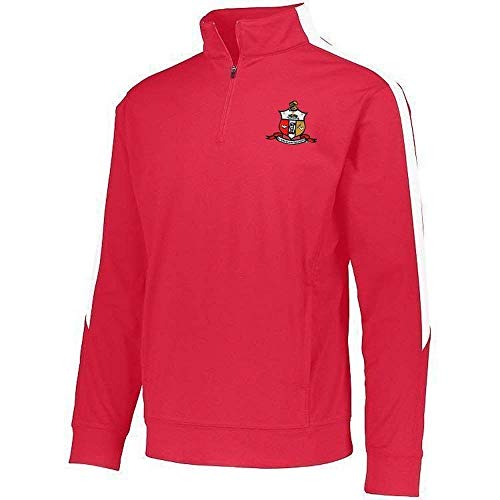 Greekgear Kappa Alpha Psi World Famous Greek Crest - Shield Medalist Pullover Large Red/White