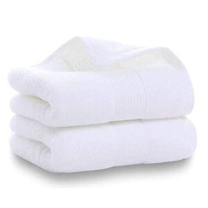 lchkrep bathroom hand towels (14x30 inch), home soft 100% cotton super soft highly absorbent hand towels for bath, hand, face, gym and spa (white-2pack)