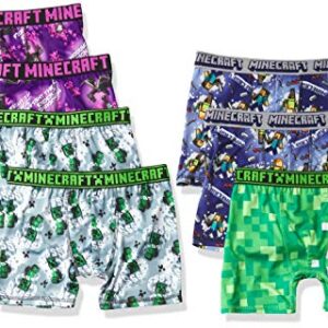 Minecraft Boys' Briefs and Boxer Briefs available in Multiple Pack Sizes in sizes 4, 6, 8, 10 and 12