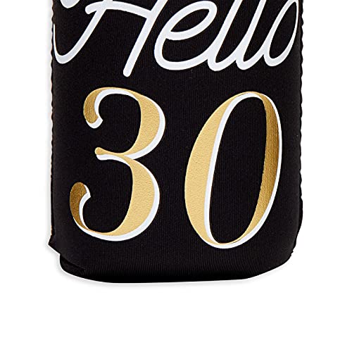 30th Birthday Beer Can Cooler Sleeves Cheers to 30 Years Variety (12 Pack)