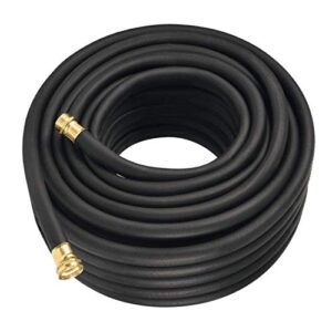 flexon ph1250cn premium rubber garden hose, 50ft, black