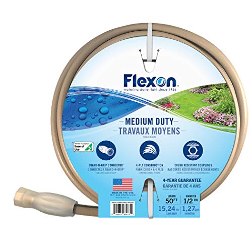 Flexon FAW1250CN Medium Duty Garden Hose, 50ft, Brown