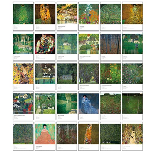 Beautiful Art Postcards set of 30 Gustav Klimt Post card variety pack Famous Painting Scenery,4 x 6 Inches