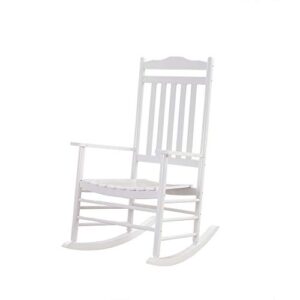 bplusz patio rocking chair outdoor furniture comfy rocker for adults porch lawn room indoor wooden white