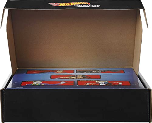 Hot Wheels Dc Toy Character Car 5-Pack in 1:64 Scale: Superman, Batman, Wonder Woman, the Joker Gt & Harley Quinn