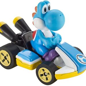 Hot Wheels Mario Kart Vehicle 4-Pack, Set of 4 Fan-Favorite Characters Includes 1 Exclusive Model, Collectible Gift for Kids & Fans Ages 3 Years Old & Up