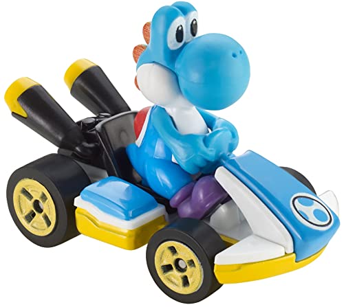 Hot Wheels Mario Kart Vehicle 4-Pack, Set of 4 Fan-Favorite Characters Includes 1 Exclusive Model, Collectible Gift for Kids & Fans Ages 3 Years Old & Up