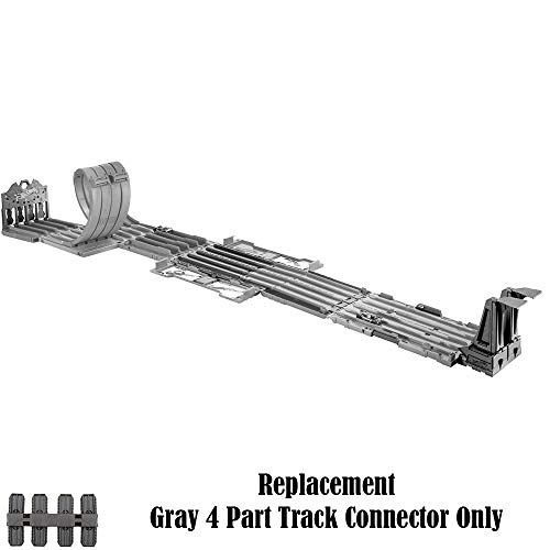Hot Wheels Replacement Parts Playset FTH77 - Track Builder System Race Crate Die-Cast Car Track ~ Replacement Gray 4 Part Track Connector