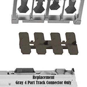 Hot Wheels Replacement Parts Playset FTH77 - Track Builder System Race Crate Die-Cast Car Track ~ Replacement Gray 4 Part Track Connector