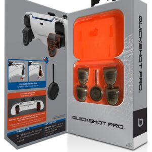 Bionik Quickshot Pro For PlayStation 5 Controllers: Trigger Lock System For Faster Reaction Time - Includes Two Sets