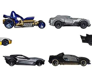 Hot Wheels Batman Character Cars 6-Pack, Set of 6 Toy Cars in 1:64 Scale Inspired by Various Batman Characters