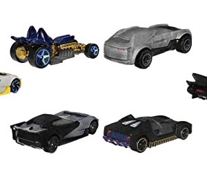 Hot Wheels Batman Character Cars 6-Pack, Set of 6 Toy Cars in 1:64 Scale Inspired by Various Batman Characters