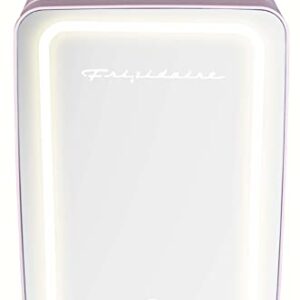 FRIGIDAIRE EFMIS170-PINK Mini Portable Compact Personal Fridge, 6.5L Capacity, 9 Cans, Makeup, Skincare, Freon-Free & Eco Friendly, Includes Home Plug & 12V Car Charger, 2022 Version, Pink