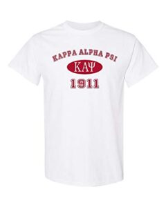 mega greek kappa alpha psi t-shirt (xx-large, white)