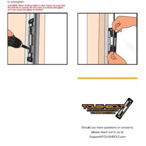 TOUGHBOLT Premium Double Deadbolt Sliding Patio Door/Child Safety Lock - See Tools Required to Install