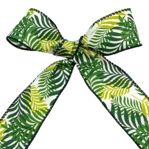 Morex Ribbon Wired Tropical Paradise Ribbon, 1-1/2 inches by 10 Yards, Fern Green, 7565.40/10-607