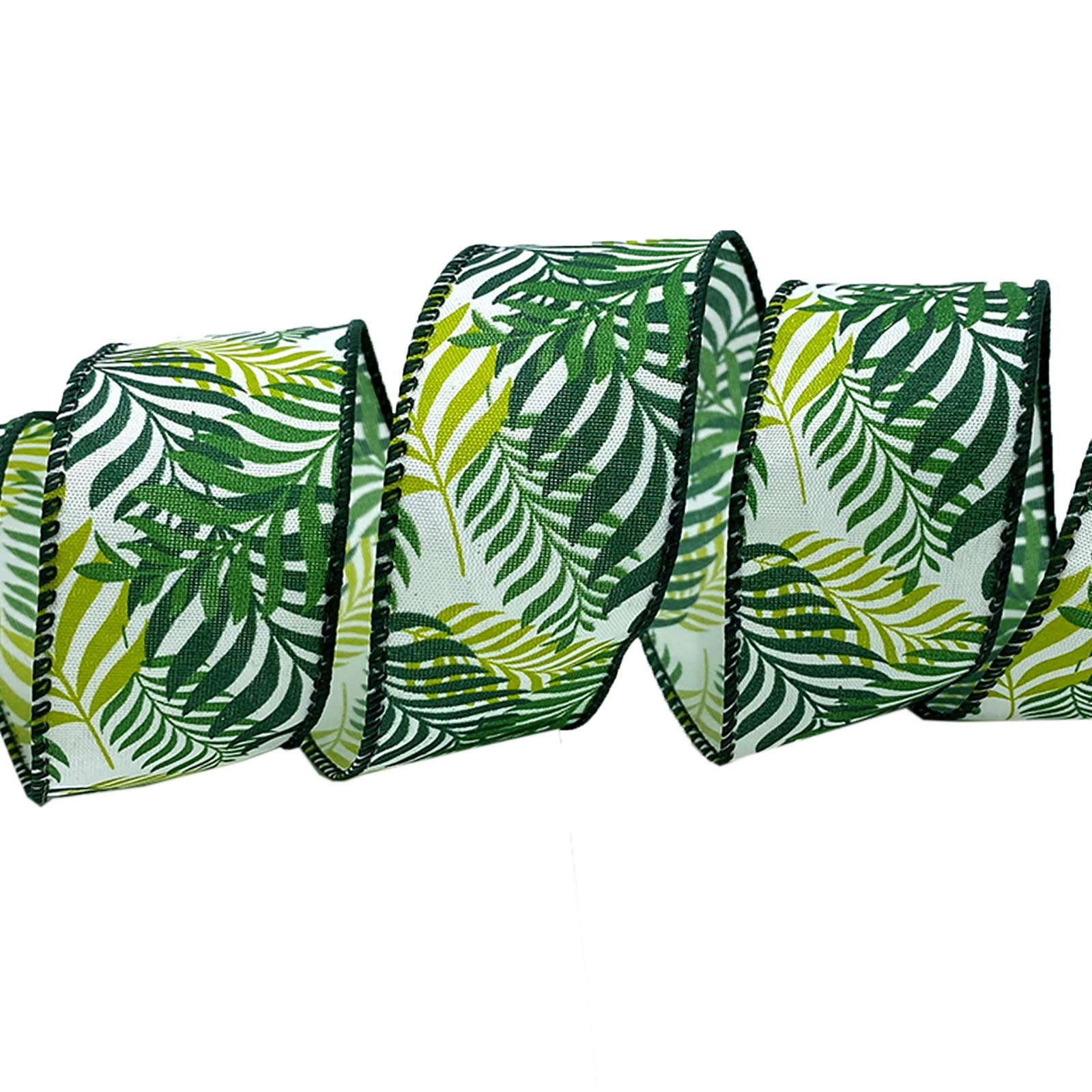 Morex Ribbon Wired Tropical Paradise Ribbon, 1-1/2 inches by 10 Yards, Fern Green, 7565.40/10-607