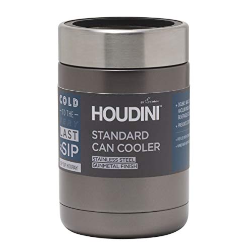 Houdini Can Cooler, Fits 12 Ounce, Gunmetal