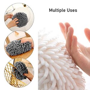 CHOOSE HOME Chenille Hand Towel Ball Fast Drying Handball Absorbent Soft Towel for Kitchen Bathroom 3 Pack
