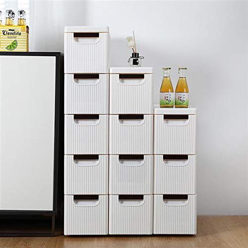 Storage Cabinets 5-Tire Rolling Cart Organizer Unit with Wheels Narrow Slim Container Storage Cabinet for Bathroom Bedroom