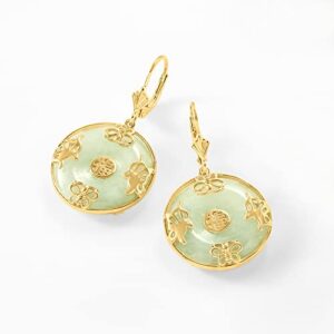 Ross-Simons Good Fortune Butterfly Drop Earrings in 18kt Gold Over Sterling