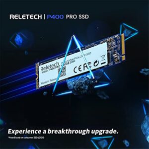 Reletech 2TB M.2 SSD, for PS5 Expansion PCIe Gen 4X4 NVMe Internal Gaming SSD Up to 5,000 MB/s PCIexpress 4.0 Solid State Drive for PC Laptop Desktop（QLC, 2TB）