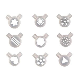 zohn.linda 9 in 1 set fantastic modeling caps fittings soft serve ice cream machine spare parts lids nozzle accessories 29mm inner diameter(check the size before order)